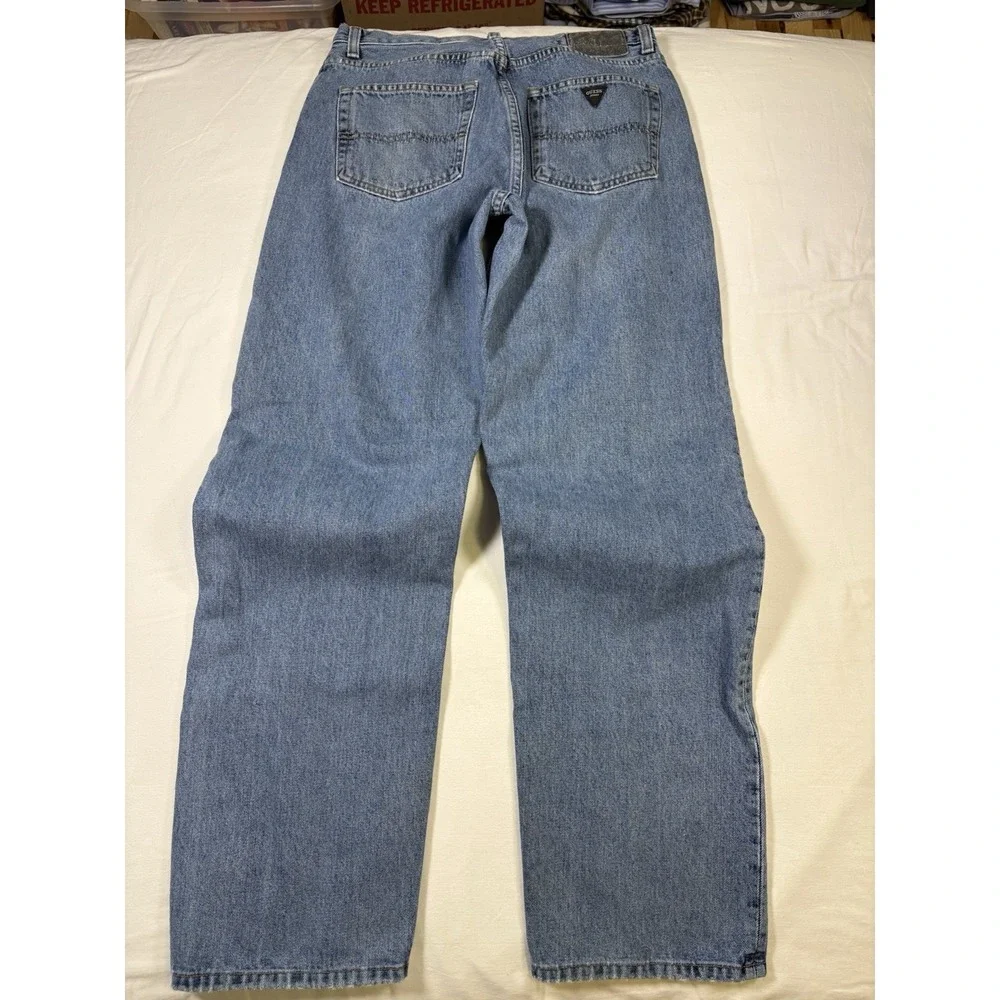 Vintage 90s Guess Jeans 151 Relaxed Fit 31x32 Made in USA Blue Denim Baggy